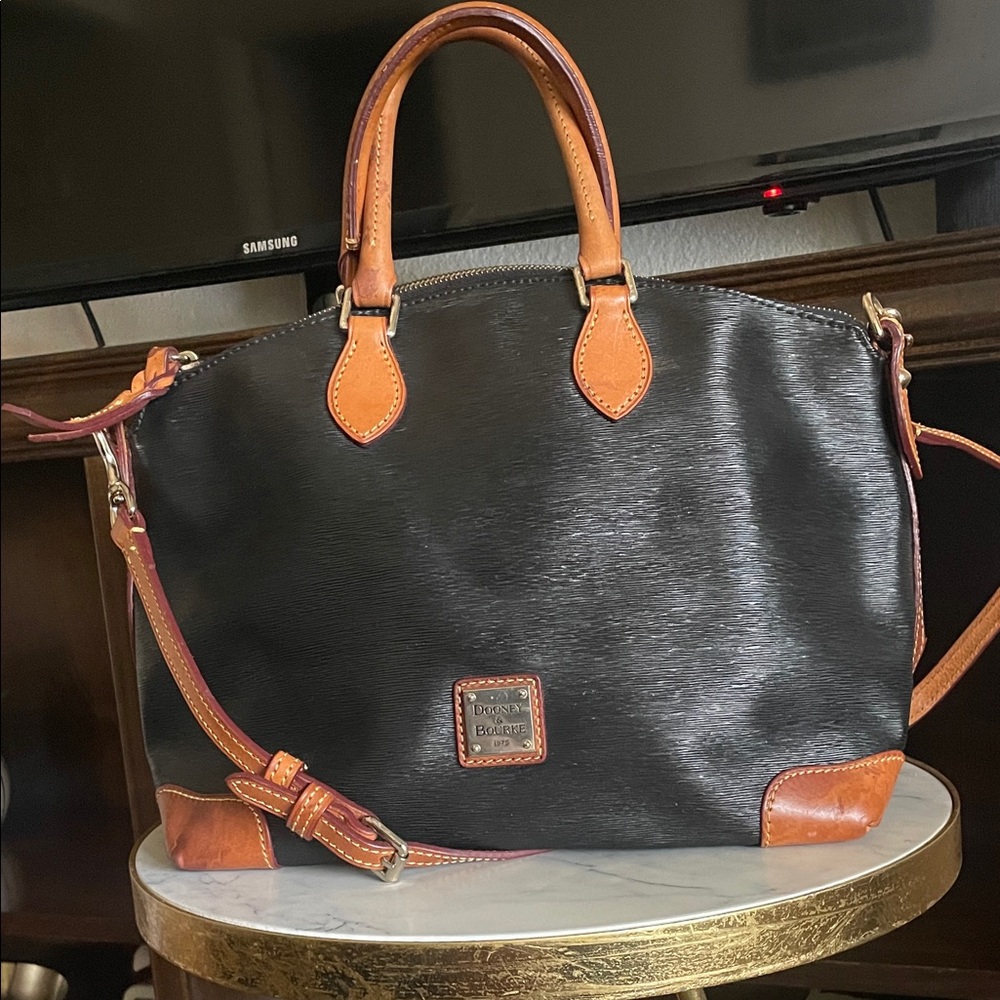 Dooney & Bourke Black and Brown Satchel
